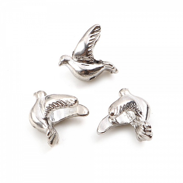 Breloque Perle Oiseau N&deg;03 Argent