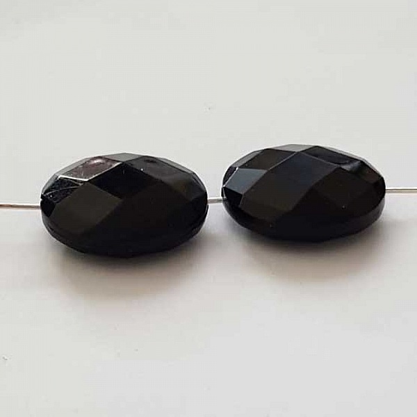 Breloque Perle Style Galet Noir N&deg;03