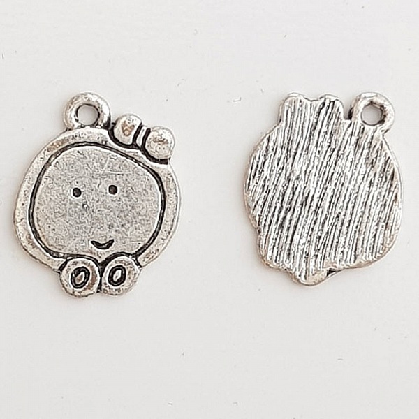 Breloque Pomme M&eacute;tal Argent&eacute; N&deg;04 cuisine.