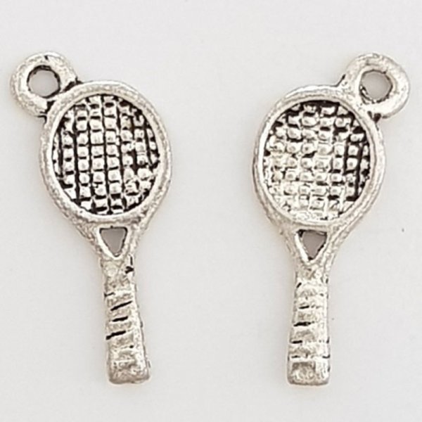 Breloque Raquette de Tennis Sport N&deg;05 Argent