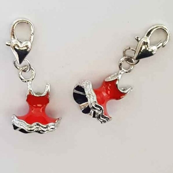 Breloque Robe N&deg;01 par 2 pi&egrave;ces