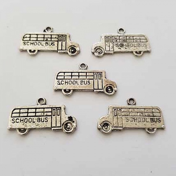 Breloque Voiture N&deg;06 Argent x 5 pi&egrave;ces