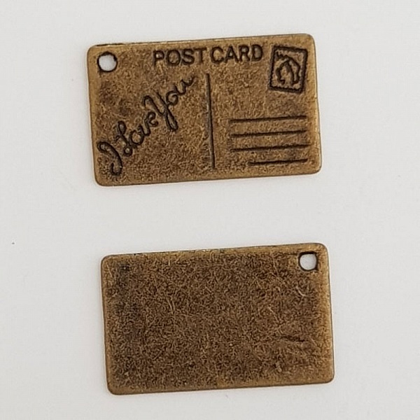 Breloque enveloppe N&deg;01 Bronze