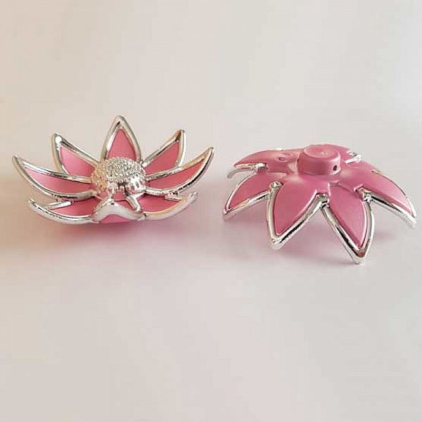 Breloque fleur N&deg;01 Rose