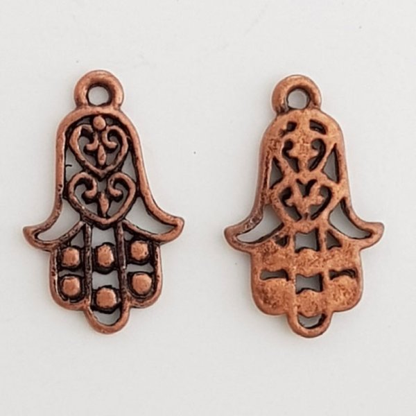 Breloque forme main Hamsa N&deg;02 Bronze