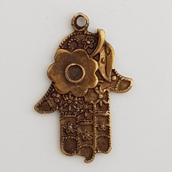 Breloque forme main Hamsa N&deg;03 Bronze