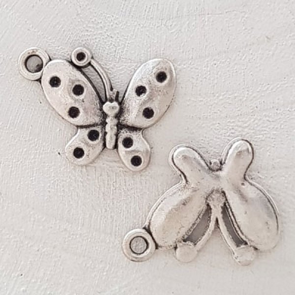 Breloque papillon N&deg;14 Argent