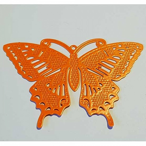 Breloque papillon N&deg;23 Orange 71 x 50 mm