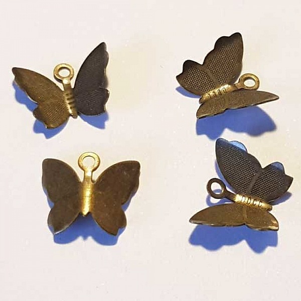 Breloque papillon N&deg;24 Bronze 14 x 13 mm