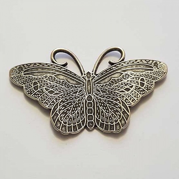 Breloque papillon N&deg;26 Argent 62 x 35 mm