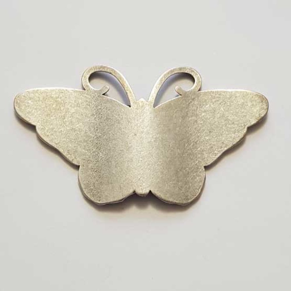 Breloque papillon N°26 Argent 62 x 35 mm