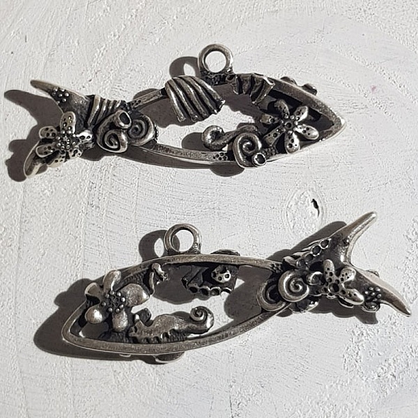 Breloque pendentif Argent en Zamac N&deg;004 Poisson