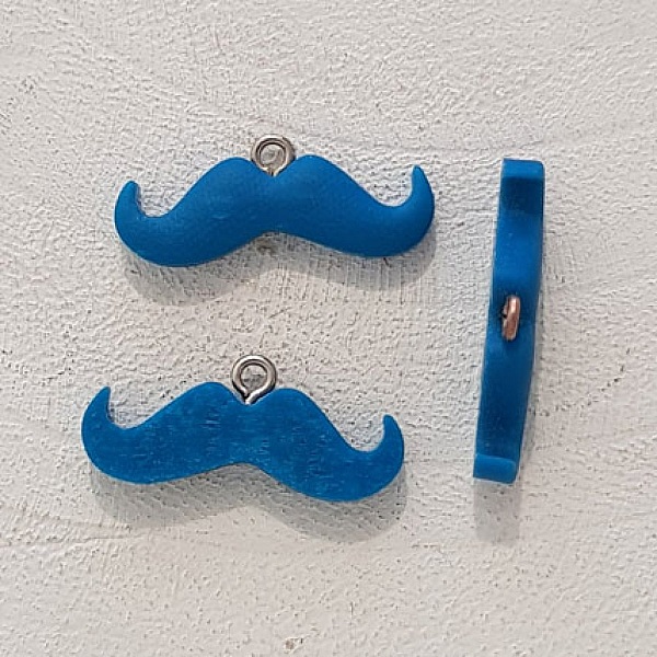 Breloque pendentif Moustache N&deg;08 Turquoise