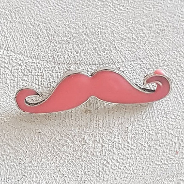 Breloque pendentif Moustache N&deg;17 Rose