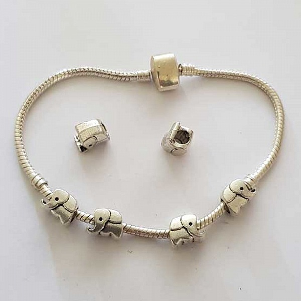 Breloque &Eacute;l&eacute;phant N&deg;11 Argent Perle