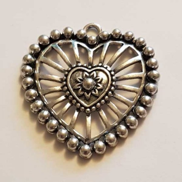 Breloques C&oelig;ur N&deg;46 Argent