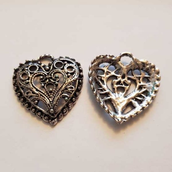 Breloques C&oelig;ur N&deg;63 Argent