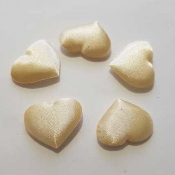 C&oelig;ur &eacute;cru tissus scrapbooking 26mm