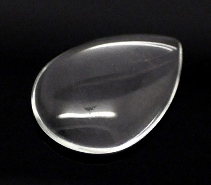 Cabochon Goutte 18 x 25 mm en verre loupe transparent N&deg;25