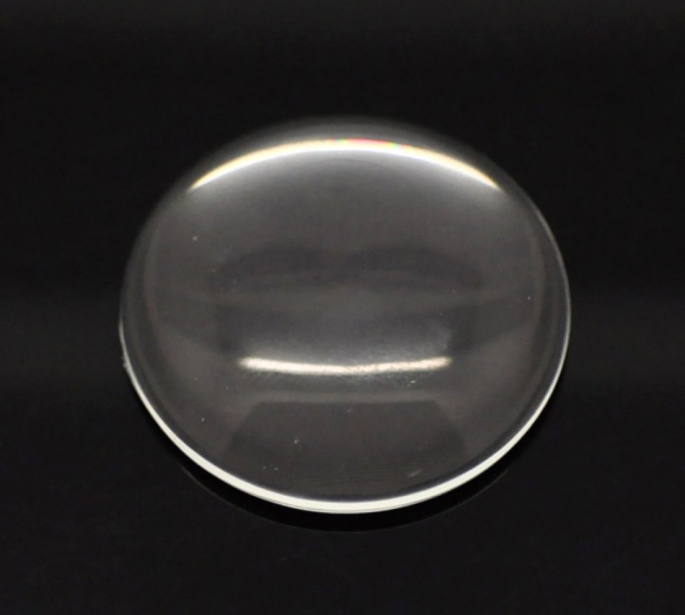 Cabochon Rond 35 mm en verre Loupe transparent N°14