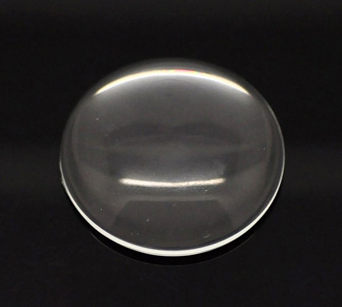 Cabochon Rond 35 mm en verre Loupe transparent N&deg;14