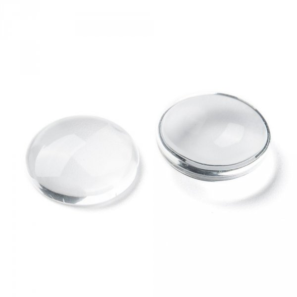 Cabochon Rond 40 mm en verre transparent R016-40
