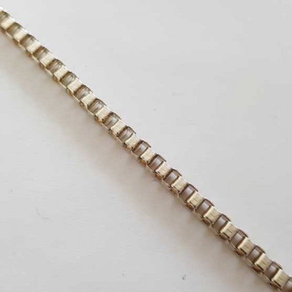 Chaine maille carr&eacute; 4 mm Argent