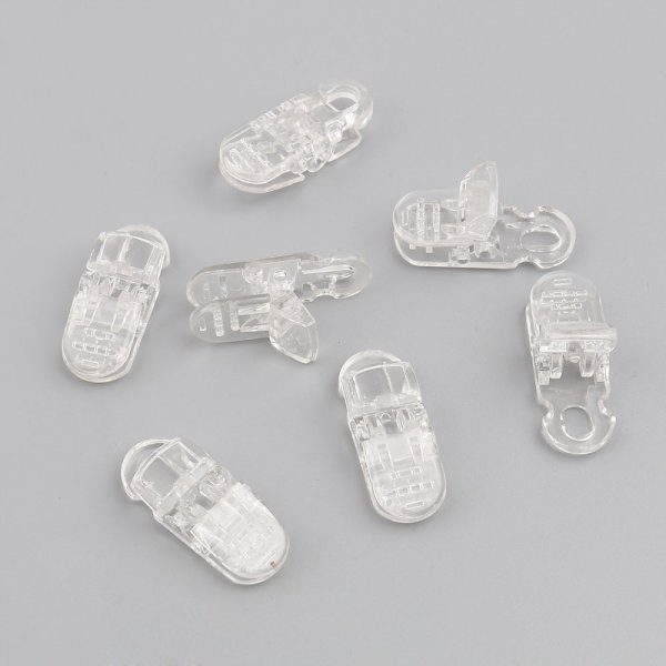 Clips Transparent masque 3.3cm x 1.3cm x 2 pi&egrave;ces