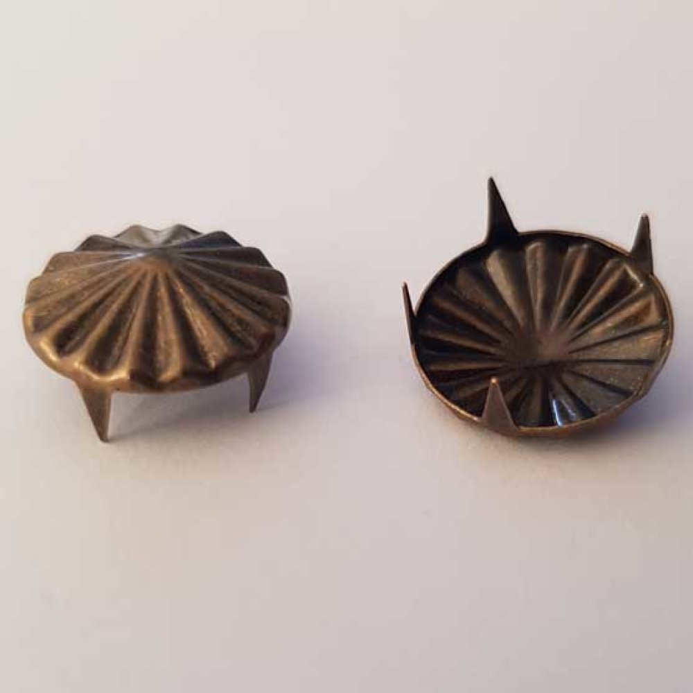 Clous rivet à griffes Rond 15 mm Bronze 10 pièces