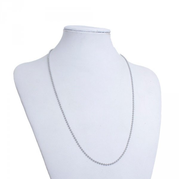 Collier N&deg;02 cha&icirc;ne boule 304 acier inoxydable de 60 cm -2mm