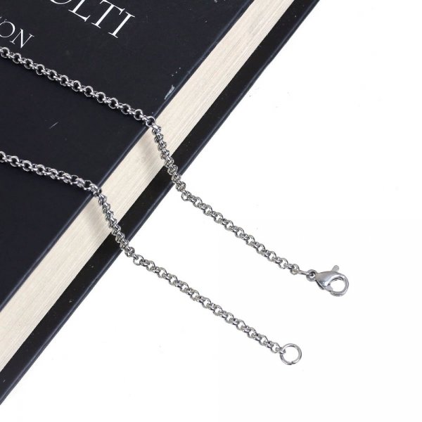 Collier N&deg;04-02 en acier inoxydable maille Jaseron de 51 cm