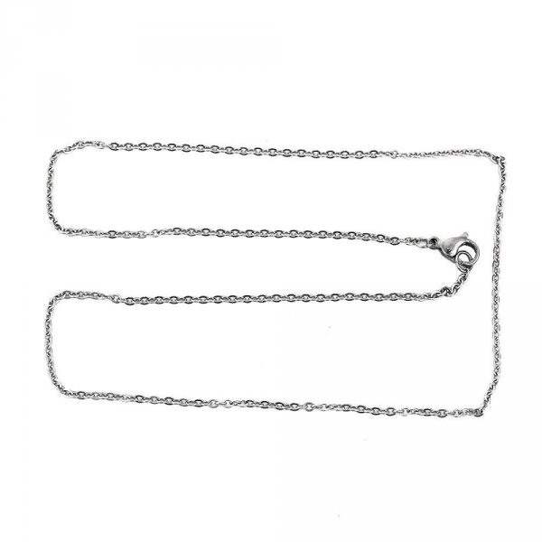 Collier N&deg;06-01 en acier inoxydable maille for&ccedil;at de 45.5 cm