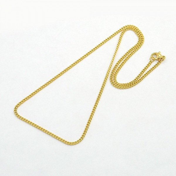 Collier N&deg;14 en acier inoxydable 50 cm Dor&eacute;