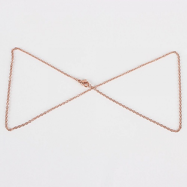Collier N&deg;15 en acier inoxydable 45 cm Dor&eacute; Ros&eacute;