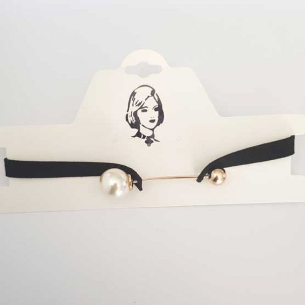 Collier Ras De Cou Velours Noir N&deg;03