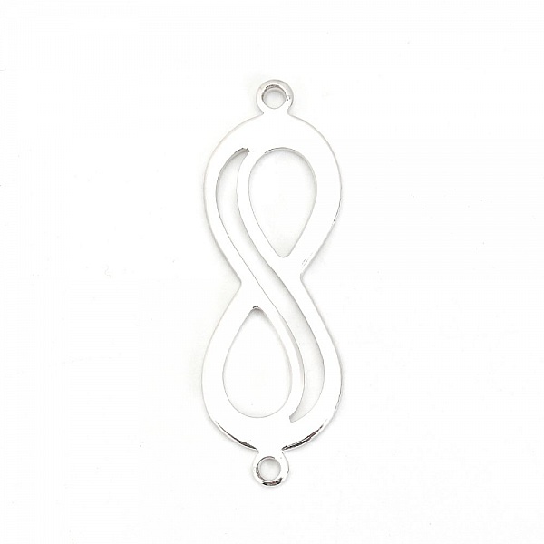 Connecteur Symbole "Infini" Platine 18k en cuivre