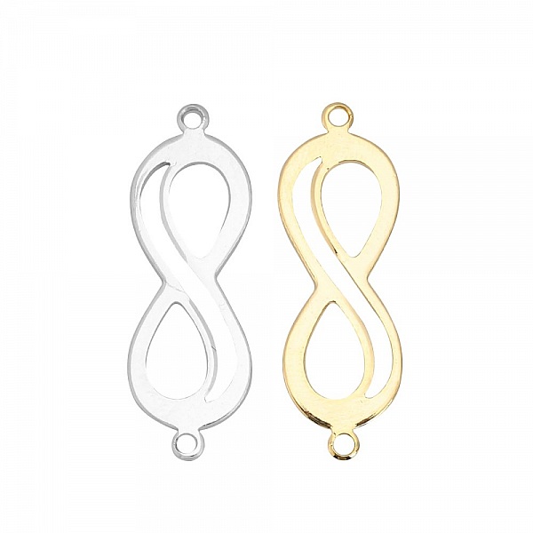 Connecteur Symbole "Infini" Platine 18k en cuivre