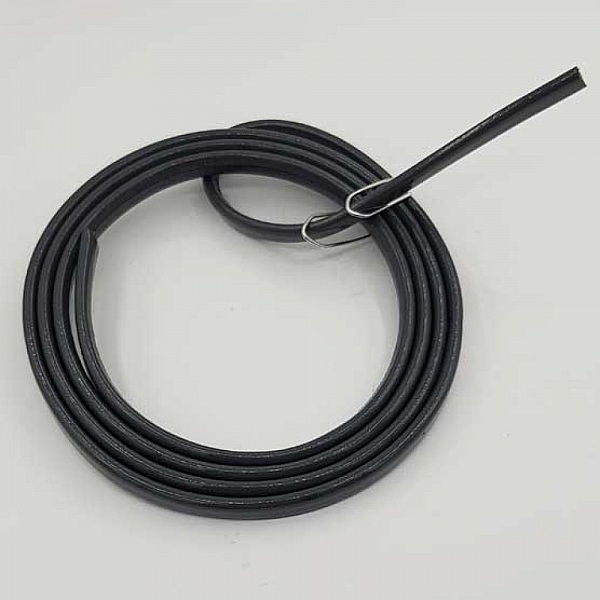 Cordon vernis plat 06 mm gris fonc&eacute; x 1 m&egrave;tre