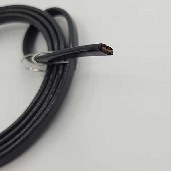 Cordon vernis plat 06 mm gris fonc&eacute; x 1 m&egrave;tre