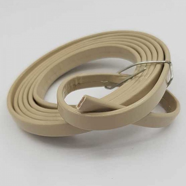 Cordon vernis plat 06 mm beige x 1 m&egrave;tre