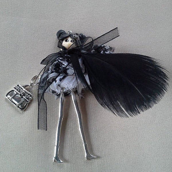 Corps de poup&eacute;e en m&eacute;tal couleur Argent 12.5 cm