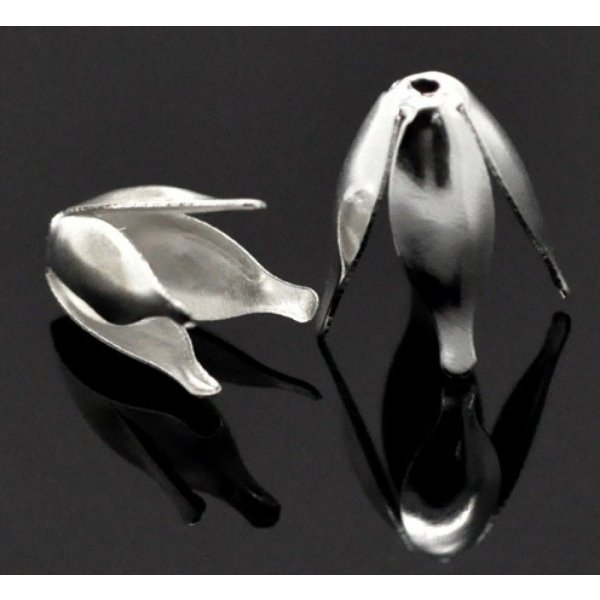 Coupelle en Alliage de Fer Fleur Argent&eacute; x 200