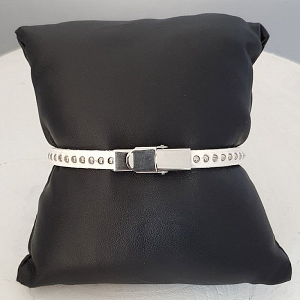 Cuir Bille Violet de 06 mm avec cha&icirc;nette bille nickel free par 20 cm