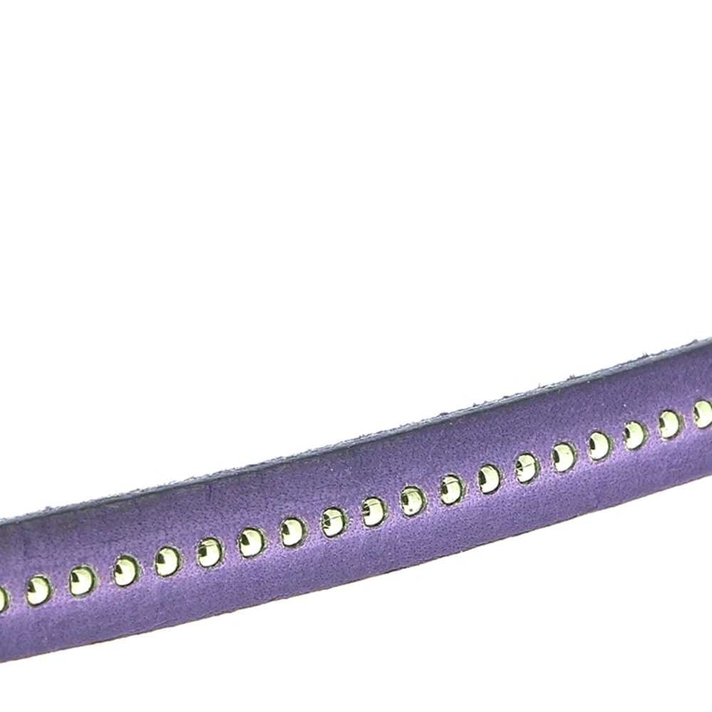 Cuir Bille Violet de 10 mm avec chaînette bille nickel free par 20 cm