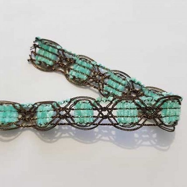 Dentelle Galon N&deg;02 Turquoise 20 mm