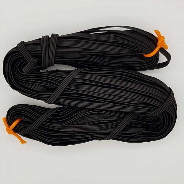 Elastique masque plat 5 mm noir n&deg;03 x 16 m&egrave;tres