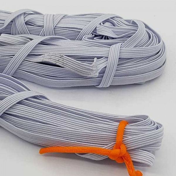 Elastique masque plat 5 mm blanc N&deg;03 x 14.50 m&egrave;tres