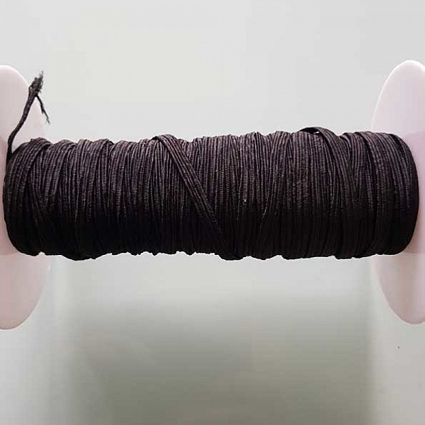 Elastique masque plat 5 mm noir n&deg;03 au m&egrave;tre