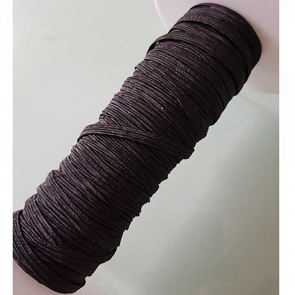 Elastique masque plat 5 mm noir n&deg;03 au m&egrave;tre