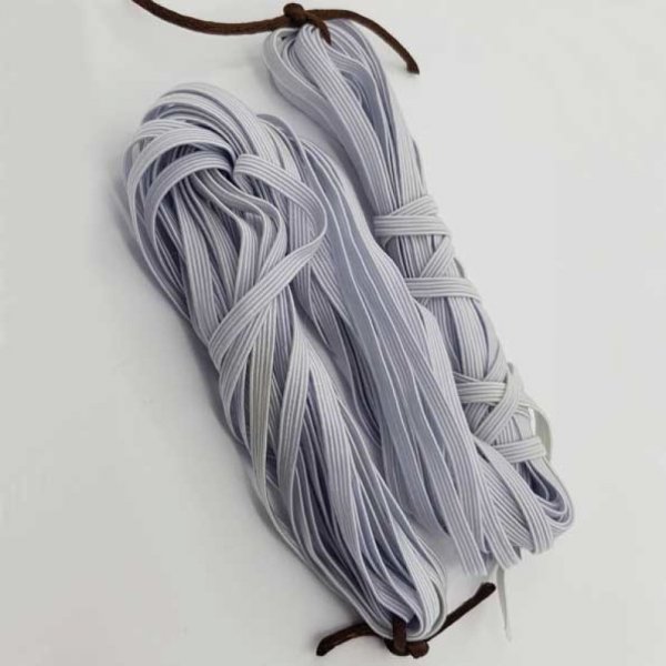 Elastique masque plat 5 mm blanc N&deg;03 x 12 m&egrave;tres - 02